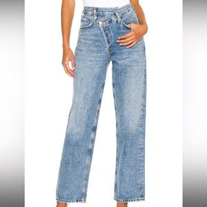 NWT AGOLDE Criss Cross JEANS in Eternal SIZE 25